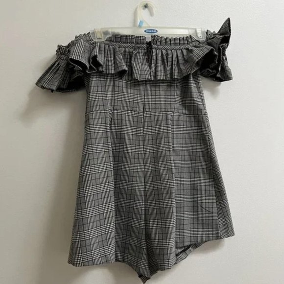 Urban Outfitters Off The Shoulder Printed Romper US 2 - Picture 11 of 11